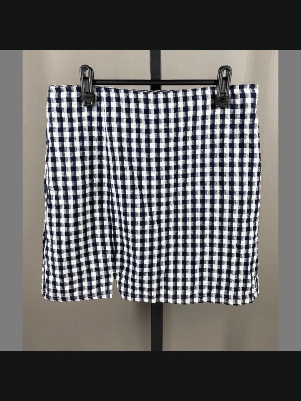 NEW American Eagle Outfitters Skirt Womens Medium blue white gingham plaid